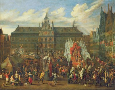 A Procession at Antwerp by Alexander van Bredael